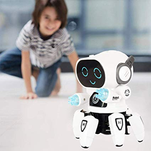ربات کنترلی شش پا موزیکال و رقصنده سفید Dancing ROBOT on remote control RC music light white -اسباب بازی
